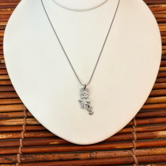 Silpada Silver Kids Charm Necklace 15” - Picture 5 of 6